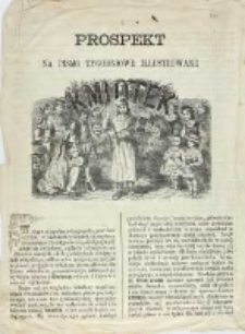 Prospekt na pismo tygodniowe ilustrowane Kmiotek