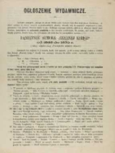 Ogłoszenie wydawniczne F. M. Władysława Czaplickiego