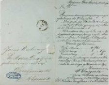 Ogłoszenie księgarskie T. Śniegockiego skierowane do Hrabiego Działyńskiego