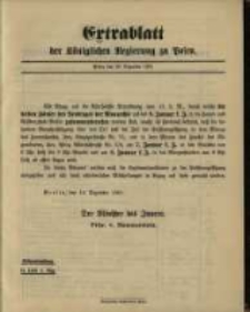 Extrablatt der K&ouml;niglichen Regierung zu Posen