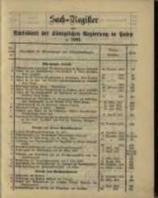 Sach-Register .. für 1901