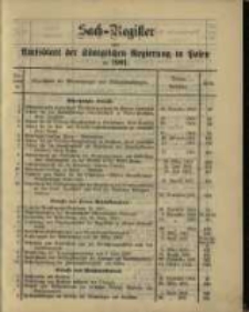 Sach-Register .. f&uuml;r 1901