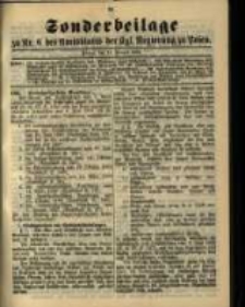 Sonderbeilage zu Nr. 6 des Amtsblatt der Kgl. Regierung zu Posen
