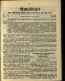 Amtsblatt der K&ouml;niglichen Regierung zu Posen. 1902.02.18 Nro.7