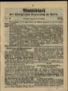Amtsblatt der K&ouml;niglichen Regierung zu Posen. 1902.02.25 Nro.8