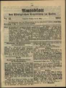 Amtsblatt der K&ouml;niglichen Regierung zu Posen. 1902.03.25 Nro.12
