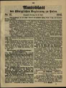 Amtsblatt der K&ouml;niglichen Regierung zu Posen. 1902.04.29 Nro.17