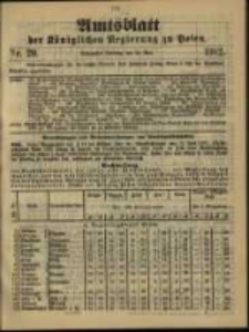 Amtsblatt der K&ouml;niglichen Regierung zu Posen. 1902.05.20 Nro.20