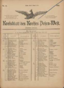 Kreis-Blatt des Kreises Posen-West 1903.04.02 Jg.15 Nr13