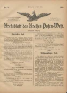 Kreis-Blatt des Kreises Posen-West 1903.04.15 Jg.15 Nr15