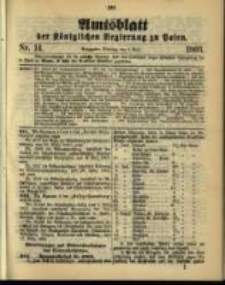 Amtsblatt der K&ouml;niglichen Regierung zu Posen. 1903.04.07 Nro.14