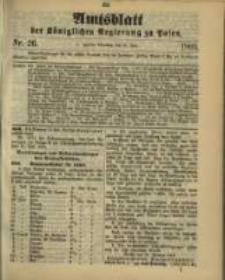 Amtsblatt der K&ouml;niglichen Regierung zu Posen. 1903.06.30 Nro.26