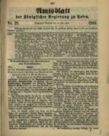 Amtsblatt der K&ouml;niglichen Regierung zu Posen. 1903.07.14 Nro.28