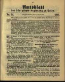 Amtsblatt der K&ouml;niglichen Regierung zu Posen. 1903.08.25 Nro.34