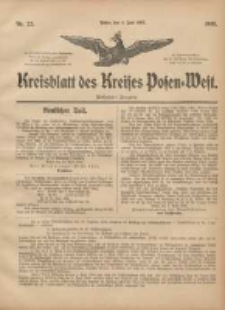 Kreis-Blatt des Kreises Posen-West 1903.06.04 Jg.15 Nr22