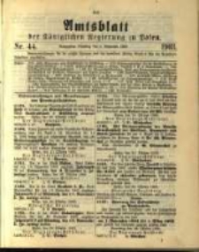 Amtsblatt der K&ouml;niglichen Regierung zu Posen. 1903.11.03 Nro.44