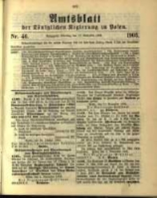 Amtsblatt der K&ouml;niglichen Regierung zu Posen. 1903.11.17 Nro.46