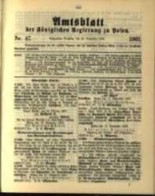 Amtsblatt der K&ouml;niglichen Regierung zu Posen. 1903.11.24 Nro.47