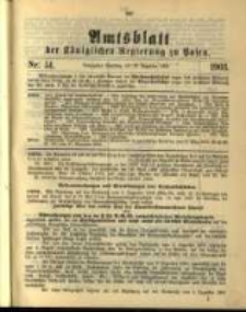 Amtsblatt der K&ouml;niglichen Regierung zu Posen. 1903.12.22 Nro.51