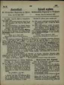 Amtsblatt der K&ouml;niglichen Regierung zu Posen. 1867.04.16 Nro.16