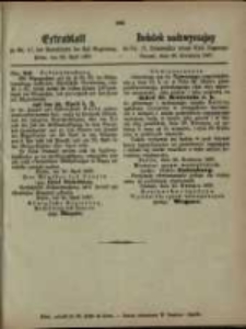 Dodatek nadzwyczajny do Nr. 17. Dziennika urzęd. Król. Regencyi, Poznań, 23 kwietnia 1867