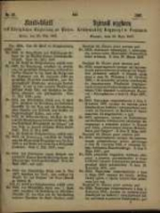 Amtsblatt der K&ouml;niglichen Regierung zu Posen. 1867.05.28 Nro.22