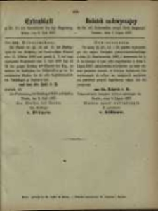 Dodatek nadzwyczajny do Nr. 28. Dziennika urzęd. Kr&oacute;l. Regencyi, Poznań, 9 lipca 1867