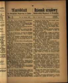 Amtsblatt der K&ouml;niglichen Regierung zu Posen. 1868.01.14 Nro.2