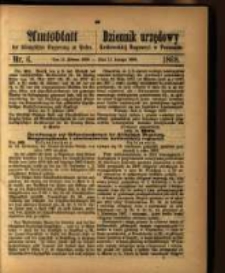 Amtsblatt der K&ouml;niglichen Regierung zu Posen. 1868.02.11 Nro.6