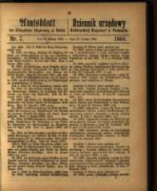 Amtsblatt der K&ouml;niglichen Regierung zu Posen. 1868.02.18 Nro.7