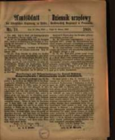 Amtsblatt der K&ouml;niglichen Regierung zu Posen. 1868.03.10 Nro.10