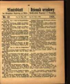 Amtsblatt der K&ouml;niglichen Regierung zu Posen. 1868.03.24 Nro.12