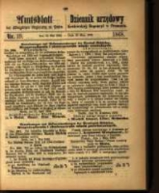 Amtsblatt der K&ouml;niglichen Regierung zu Posen. 1868.05.12 Nro.19