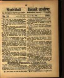 Amtsblatt der K&ouml;niglichen Regierung zu Posen. 1868.05.19 Nro. 20