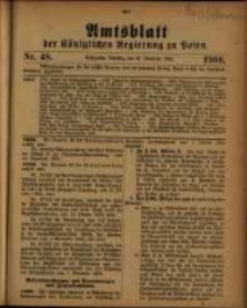 Amtsblatt der Königlichen Regierung zu Posen. 1906.11.27 Nro.48
