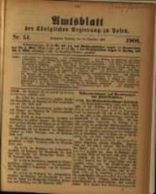 Amtsblatt der K&ouml;niglichen Regierung zu Posen. 1906.12.18 Nro.51