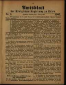 Amtsblatt der K&ouml;niglichen Regierung zu Posen. 1907.01.08 Nro.2