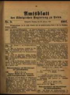 Amtsblatt der Königlichen Regierung zu Posen. 1907.02.25 Nro.9