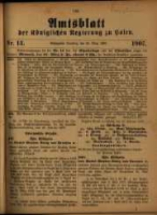 Amtsblatt der K&ouml;niglichen Regierung zu Posen. 1907.03.26 Nro.13