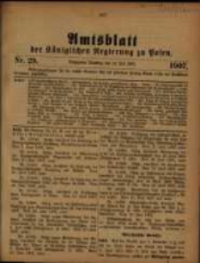 Amtsblatt der K&ouml;niglichen Regierung zu Posen. 1907.07.16 Nro.29