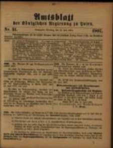Amtsblatt der K&ouml;niglichen Regierung zu Posen. 1907.07.30 Nro.31