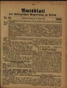 Amtsblatt der Königlichen Regierung zu Posen. 1907.08.06 Nro.32