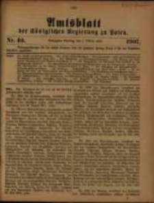 Amtsblatt der Königlichen Regierung zu Posen. 1907.10.01 Nro.40