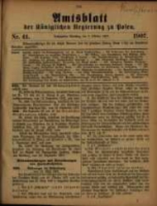 Amtsblatt der K&ouml;niglichen Regierung zu Posen. 1907.10.08 Nro.41