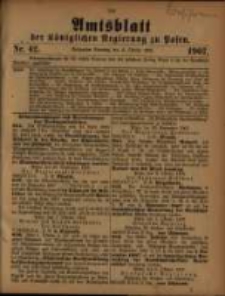 Amtsblatt der K&ouml;niglichen Regierung zu Posen. 1907.10.15 Nro.42