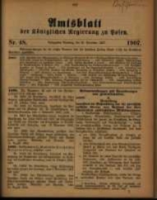 Amtsblatt der K&ouml;niglichen Regierung zu Posen. 1907.11.26 Nro.48