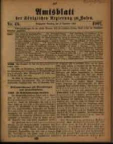 Amtsblatt der K&ouml;niglichen Regierung zu Posen. 1907.12.03 Nro.49