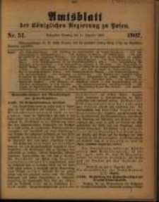 Amtsblatt der K&ouml;niglichen Regierung zu Posen. 1907.12.17 Nro.51