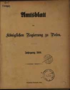 Amtsblatt der Königlichen Regierung zu Posen. 1910.01.04 Nro.1