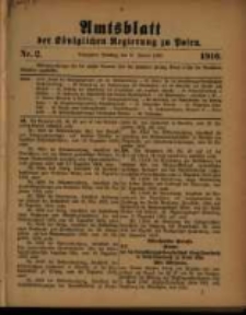 Amtsblatt der K&ouml;niglichen Regierung zu Posen. 1910.01.11 Nro.2